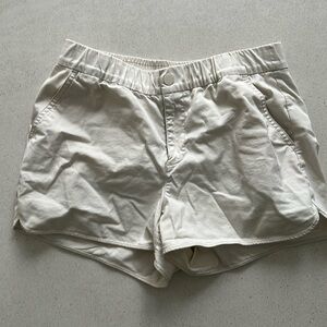 JCrew cream button shorts